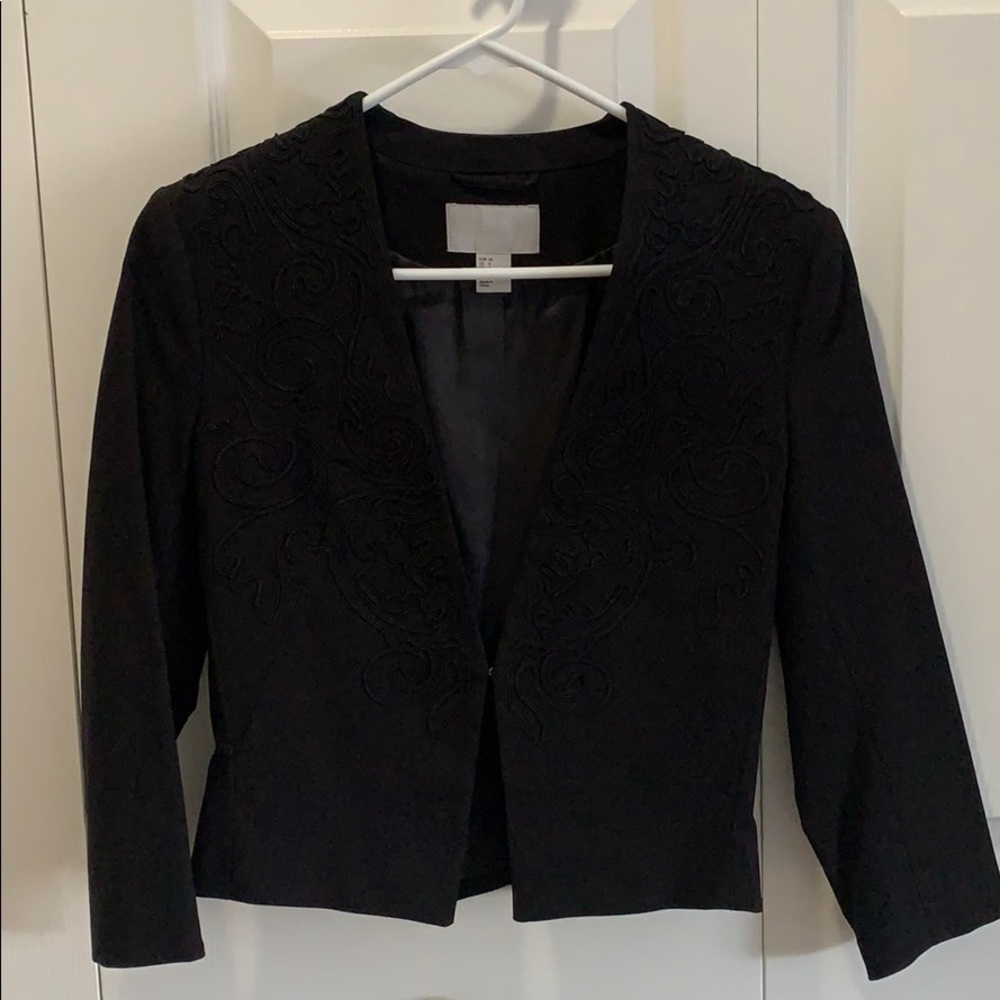 H&M Women’s Black Embroidered Blazer